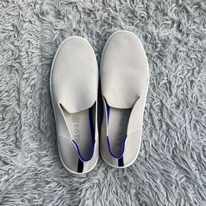 Rothy's Beige and Blue Women's Slip-On Loafers